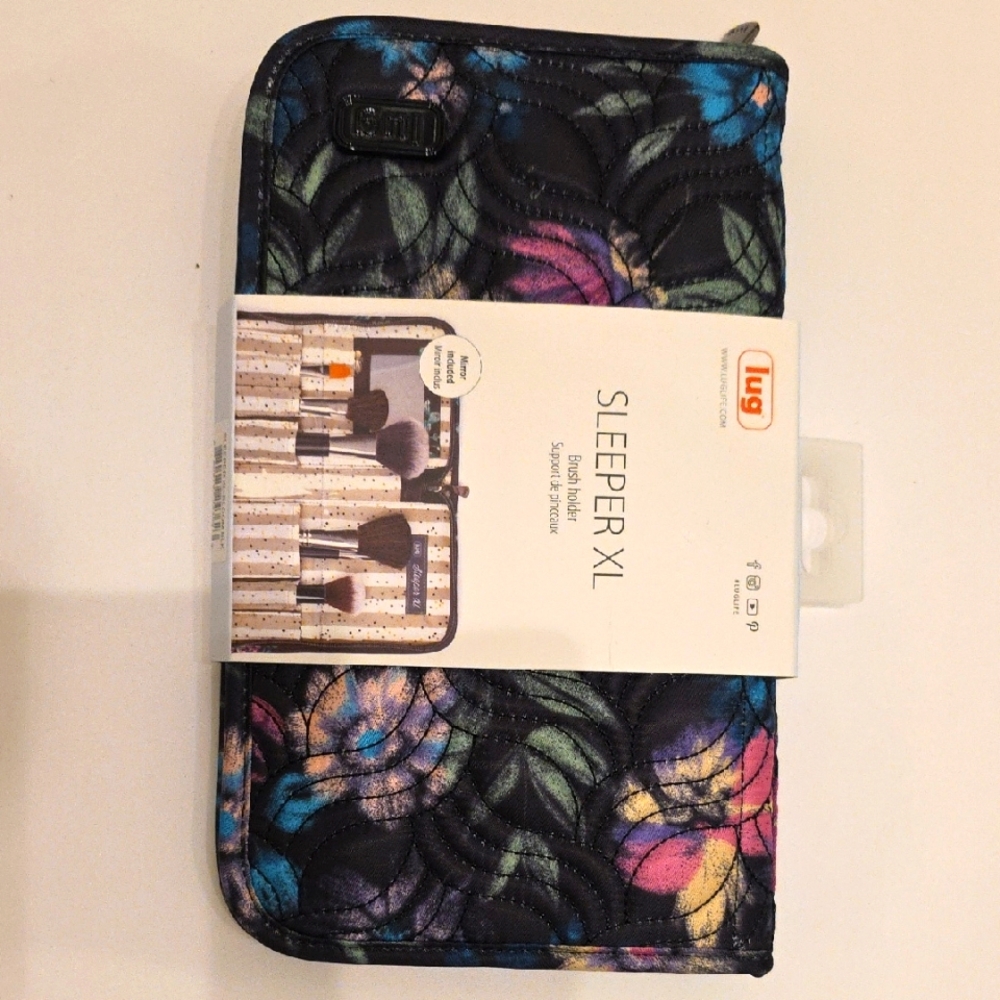 NWT LUG Cosmetic Brush Holder -- Sleeper XL in Bloom Black.
